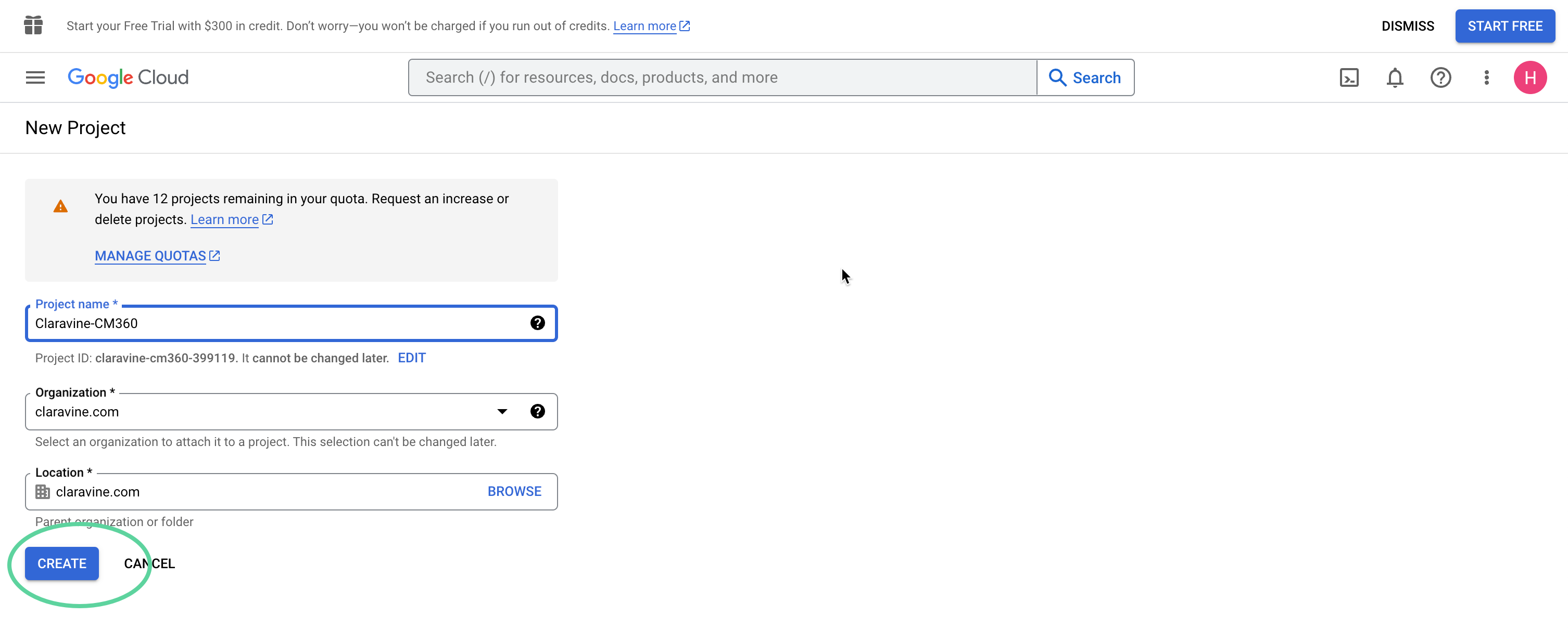 2. Create a project .png